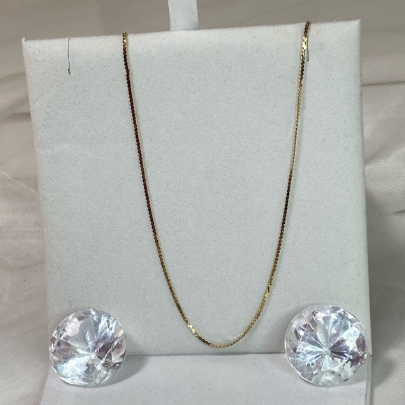 14K YELLOW GOLD SERPENTINE chain necklace MADE IN ITALY VINTAGE REAL GOLD 18” - Picture 2 of 12